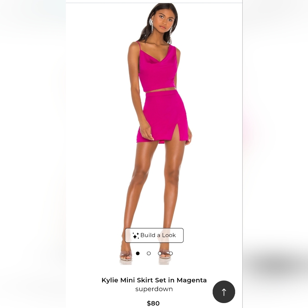 Superdown Fuchsia Mini Skirt Set